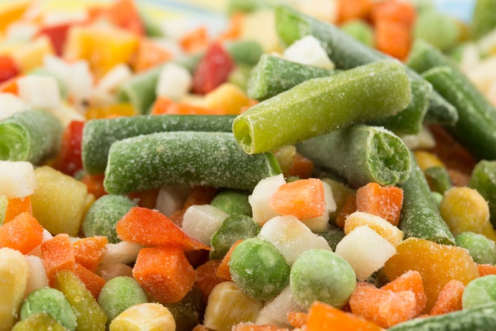 Frozen Vegetables. See?