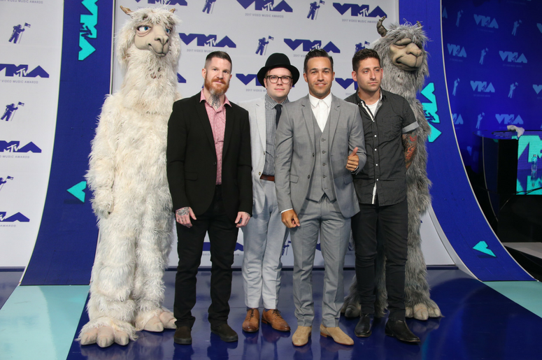 Andy Hurley, Patrick Stump, Pete Wentz and Joe Trohman of Fall Out Boy Andy Hurley, Patrick Stump, Pete Wentz and Joe Trohman of Fall Out Boy