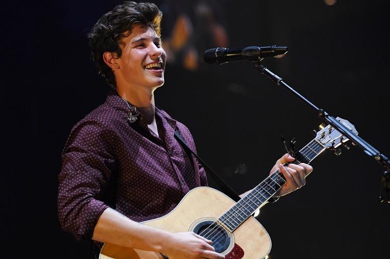 Shawn Mendes performs at the American Airlines Arena Shawn Mendes performs at the American Airlines Arena