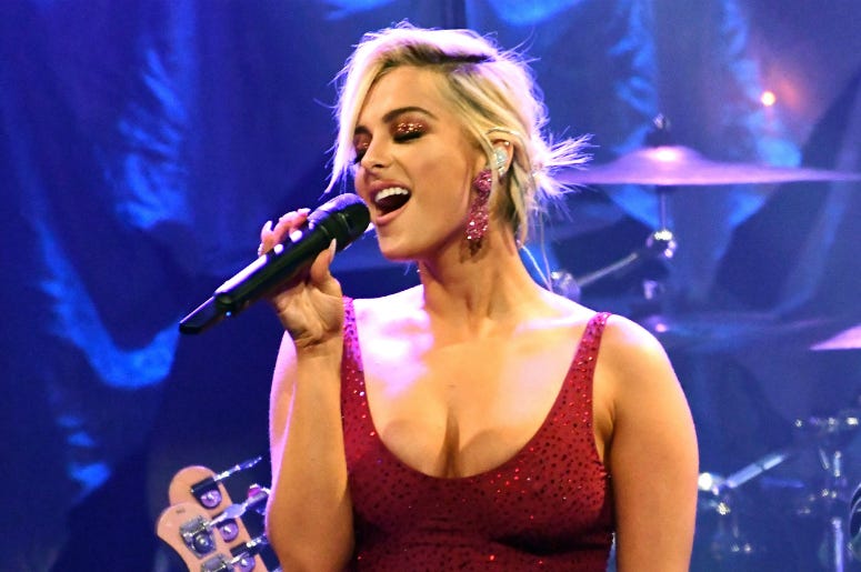 Bebe Rexha performs onstage as a special guest during The Recording Academy and Clive Davis' 2019 Pre-GRAMMY Gala Show Bebe Rexha performs onstage as a special guest during The Recording Academy and Clive Davis' 2019 Pre-GRAMMY Gala Show