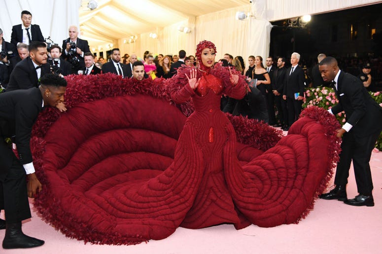 Cardi B attends The 2019 Met Gala Celebrating Camp: Notes on Fashion at Metropolitan Museum of Art on May 06, 2019 in New York City Cardi B attends The 2019 Met Gala Celebrating Camp: Notes on Fashion at Metropolitan Museum of Art on May 06, 2019 in New York City