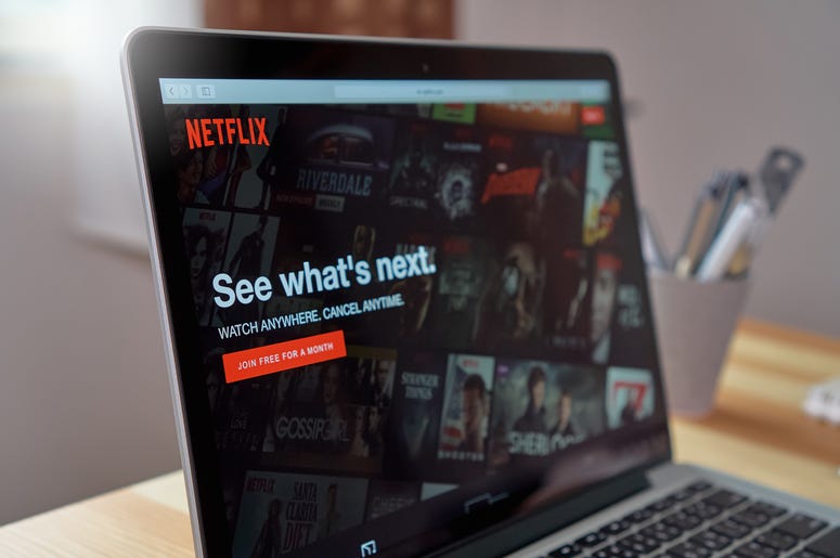 Netflix app on Laptop screen Netflix app on Laptop screen