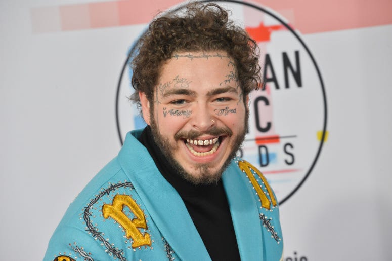 Post Malone at the 2018 American Music Awards Post Malone at the 2018 American Music Awards