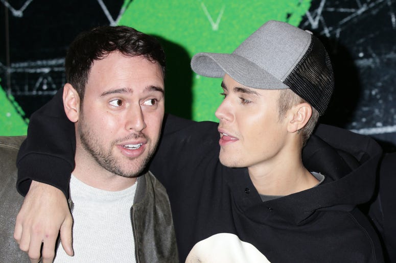 Scooter Braun (left) and Justin Bieber Scooter Braun (left) and Justin Bieber