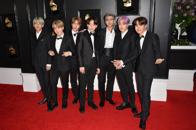 Los Angeles, California - V, Suga, Jin, Jungkook, RM, Jimin, J-Hope, BTS. 61st Annual GRAMMY Awards held at Staples Center Los Angeles, California - V, Suga, Jin, Jungkook, RM, Jimin, J-Hope, BTS. 61st Annual GRAMMY Awards held at Staples Center