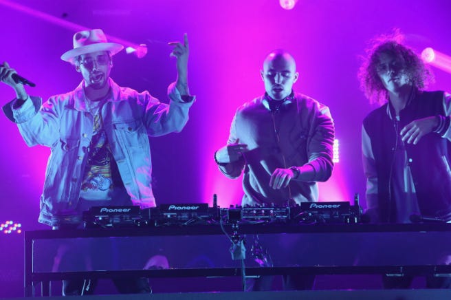 Cheat Codes Kevin Ford, Matthew Russell and Trevor Dahl of Cheat Codes perform onstage during MTV Presents 'VMA Weekend' at Avalon on August 25, 2017 in Hollywood, California.