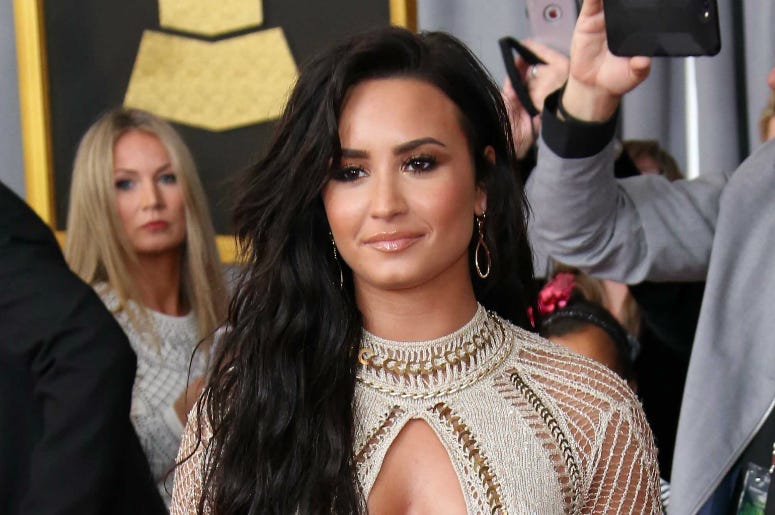 Demi Lovato Feb 12, 2017; Los Angeles, CA, USA; Demi Lovato arrives at the 59th Annual Grammy Awards at Staples Center.