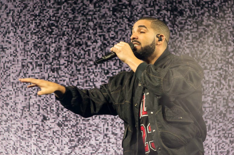 Drake Drake (Aubrey Drake Graham) during the Summer Sixteen tour at United Center on October 5, 2016, in Chicago, Illinois.