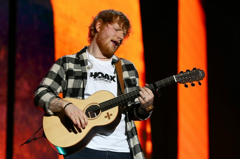 Ed Sheeran PERTH, AUSTRALIA - MARCH 02: Ed Sheeran performs in concert on the opening night of his Australian tour at Optus Stadium on March 2, 2018 in Perth, Australia.