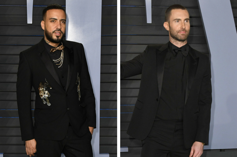 French Montana | Adam Levine French Montana. 2018 Vanity Fair Oscar Party hosted following the 90th Academy Awards held at the Wallis Annenberg Center for the Performing Arts. / 04 March 2018 - Los Angeles, California - Adam Levine.