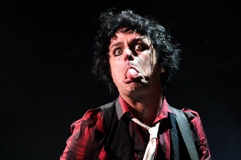 Billie Joe Armstrong of Green Day performs at the Coral Sky Amphitheatre Billie Joe Armstrong of Green Day performs at the Coral Sky Amphitheatre
