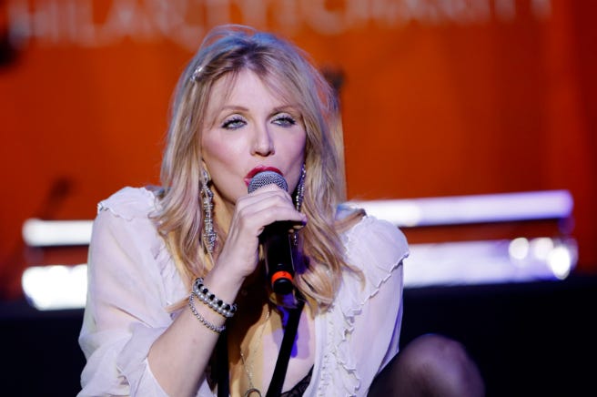Courtney Love performs onstage Hilarity for Charity's 5th Annual Los Angeles Variety Show Courtney Love performs onstage Hilarity for Charity's 5th Annual Los Angeles Variety Show