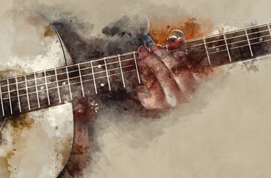 guitar watercolor