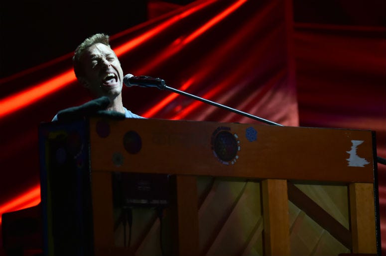 Musician Chris Martin performs live at the 2016 Global Citizen Festival held in New City's Central Park in New York Musician Chris Martin performs live at the 2016 Global Citizen Festival held in New City's Central Park in New York
