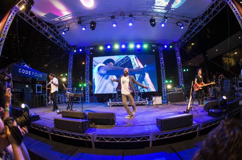 Capital Cities performs at Skyline Park as a part of MLS All-Star week. Capital Cities performs at Skyline Park as a part of MLS All-Star week.