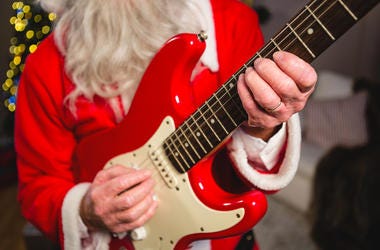 santa with guitar