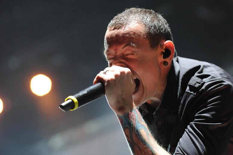 Chester Bennington performs in Sunrise, Florida Chester Bennington performs in Sunrise, Florida