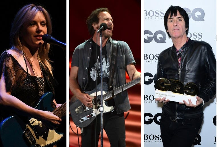 Liz Phair, Eddie Vedder, Johnny Marr Liz Phair, Eddie Vedder, Johnny Marr