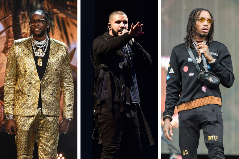 2 Chainz | Drake | Quavo 2 Chainz performs on the 2018 BET Awards / Drake In My Feelings music video / Quavo Budweiser Made In America Music Festival.