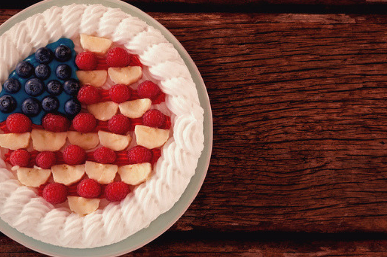 Fruitcake with 4th july theme. Fruitcake with 4th july theme.