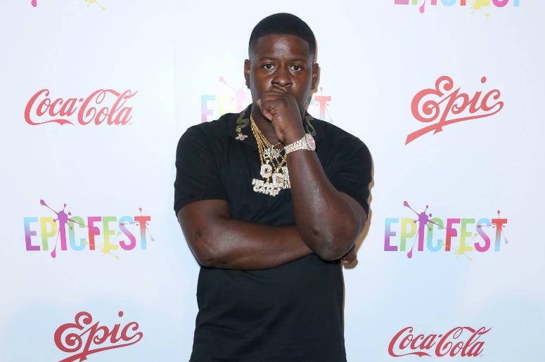 Blac Youngsta arrives at EpicFest. Blac Youngsta arrives at EpicFest.
