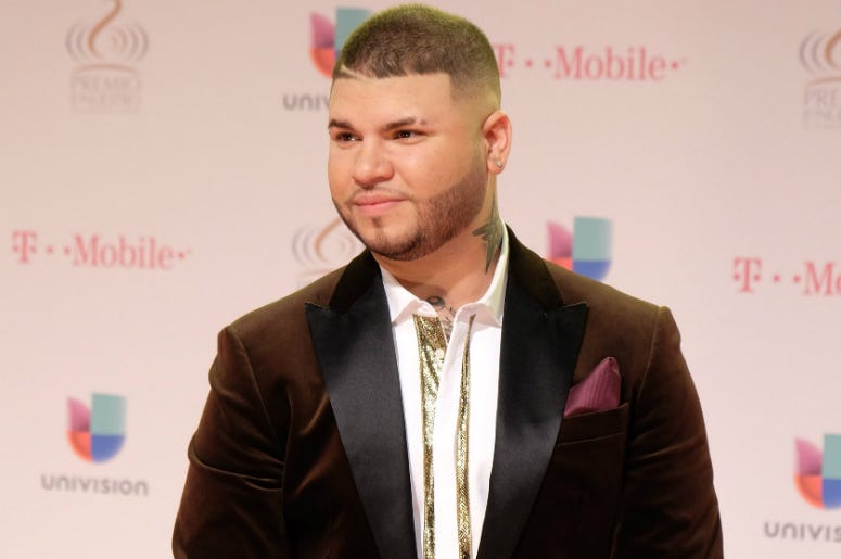 Puerto Rican singer Farruko attends to Univision's 28th Edition of Premio Lo Nuestro A La Musica Latina at the American Airlines Arena in Miami, US, 18 February 2016. Puerto Rican singer Farruko attends to Univision's 28th Edition of Premio Lo Nuestro A La Musica Latina at the American Airlines Arena in Miami, US, 18 February 2016.