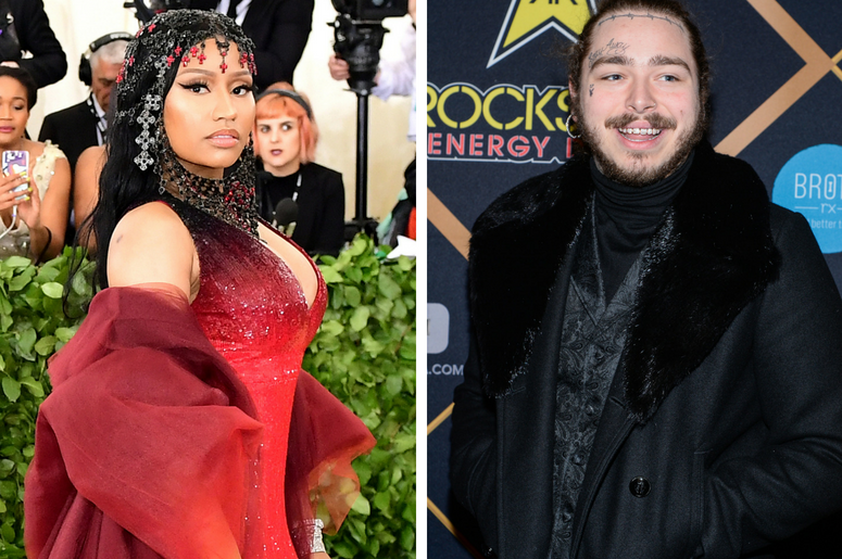 5/24/2018 - File photo dated 07/05/18 of Nicki Minaj / Post Malone walking on the red carpet at the The 2018 MAXIM Party held at Schaffer-Richardson Building on February 3, 2018 in Minneapolis, Minnesota. 5/24/2018 - File photo dated 07/05/18 of Nicki Minaj / Post Malone walking on the red carpet at the The 2018 MAXIM Party held at Schaffer-Richardson Building on February 3, 2018 in Minneapolis, Minnesota.