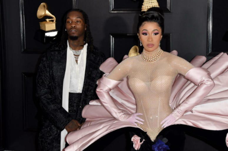Offset and Cardi B arrive at the 61st Annual Grammy Awards Offset and Cardi B arrive at the 61st Annual Grammy Awards
