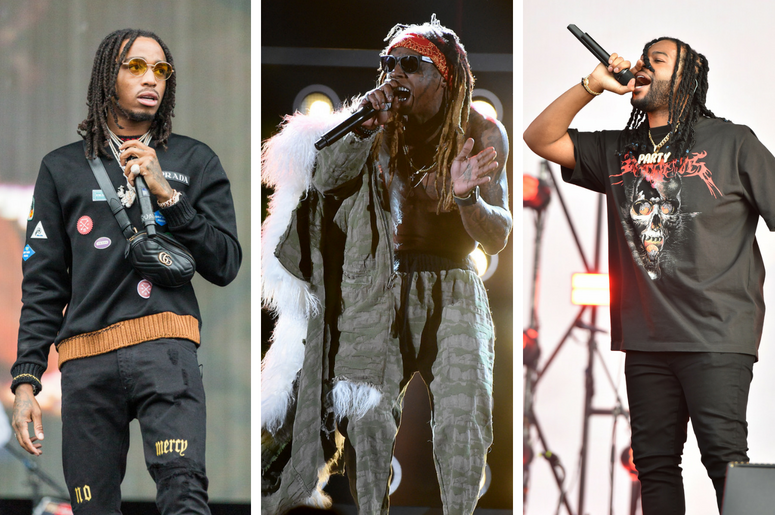 Quavo | Lil Wayne | PARTYNEXTDOOR Quavo (Quavious Keyate Marshall) of Migos during the Budweiser Made In America Music Festival at Benjamin Franklin Parkway on September 2, 2017, in Philadelphia, Pennsylvania / Lil Wayne performs on the 2017 Billboard Music Awards at the T-Mobile Arena on