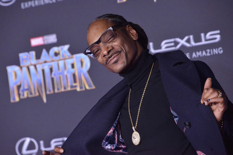 Snoop Dogg arrives at the Marvel Studios' "Black Panther" Los Angeles Snoop Dogg arrives at the Marvel Studios' "Black Panther" Los Angeles