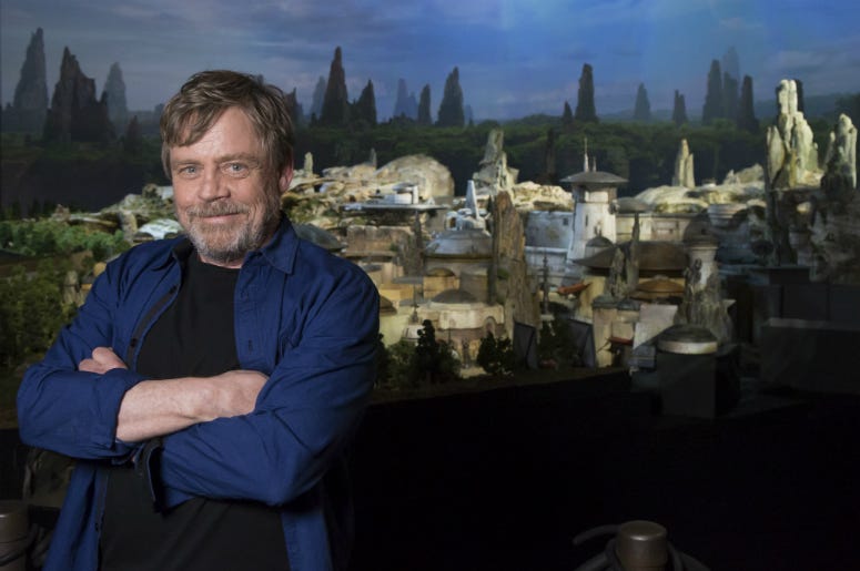 actor Mark Hamill visits Galaxy's Edge, the new Star Wars-themed land actor Mark Hamill visits Galaxy's Edge, the new Star Wars-themed land