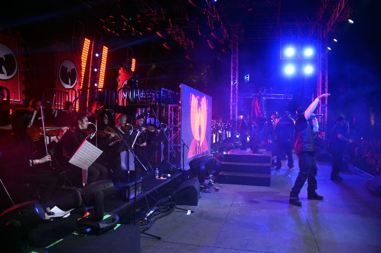 Wu-Tang Clan performs onstage during day 3 of the 2013 Coachella Valley Music & Arts Festival at the Empire Polo Club on April 14, 2013 in Indio, California Wu-Tang Clan performs onstage during day 3 of the 2013 Coachella Valley Music & Arts Festival at the Empire Polo Club on April 14, 2013 in Indio, California