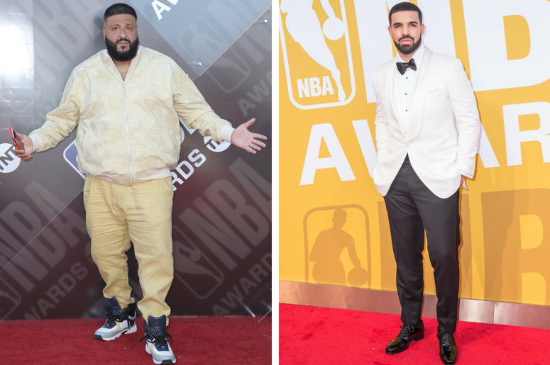 DJ Khaled | Drake 25 June 2018 - Santa Monica, California - DJ Khaled, Khaled Mohamed Khaled, Nicole Tuck. 2018 NBA Awards held at Barker Hangar. / Drake attends the 2017 NBA Awards at Basketball City - Pier 36 - South Street on June 26, 2017 in New York City.