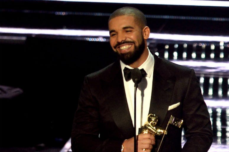 Drake 1/2/2017 - Embargoed to 0001 Monday January 2 File photo dated 28/08/16 of rap star Drake who has been named the best-dressed man of the year in a chart compiled by GQ magazine.