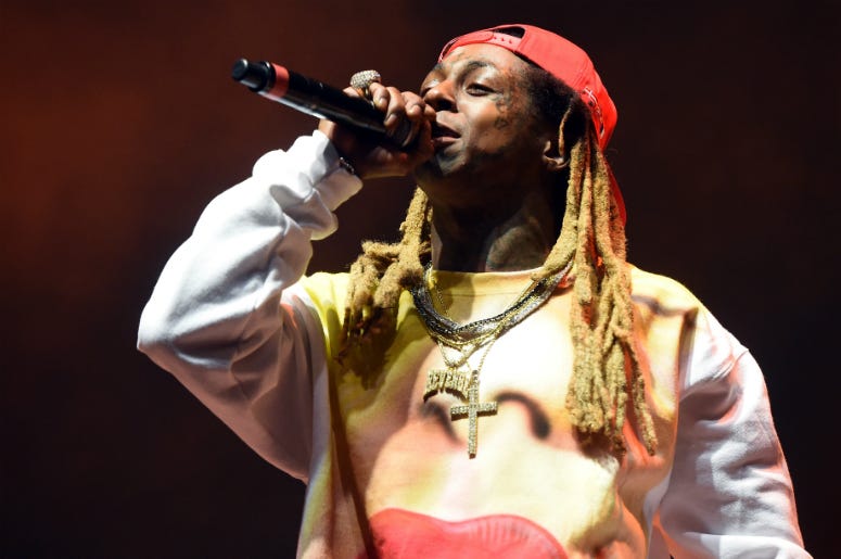 Lil Wayne Lil Wayne performs on Camp Stage during day one of Tyler, the Creator's 5th Annual Camp Flog Gnaw Carnival at Exposition Park on November 12, 2016 in Los Angeles, California.