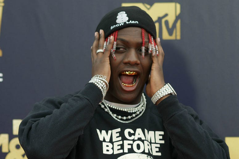 Lil Yachty Rapper Lil Yachty attending the 2018 MTV Movie and TV Awards held at the Barker Hangar in Los Angeles, USA.