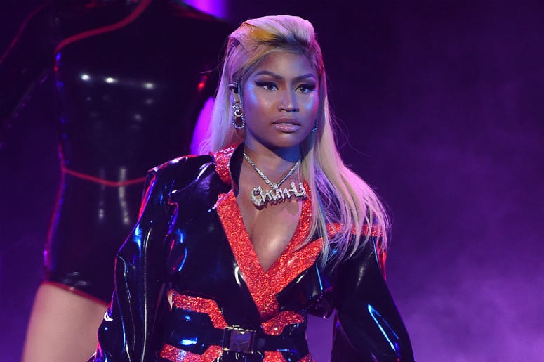 Nicki Minaj LOS ANGELES - JUNE 24: Nicki Minaj performs on the 2018 BET Awards at the Microsoft Theater on June 24, 2018 in Los Angeles, California.
