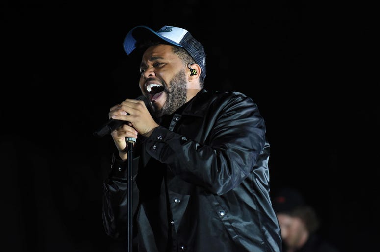 Canadian singer The Weeknd performs during the 2018 Morocco's Mawazine Festival Canadian singer The Weeknd performs during the 2018 Morocco's Mawazine Festival