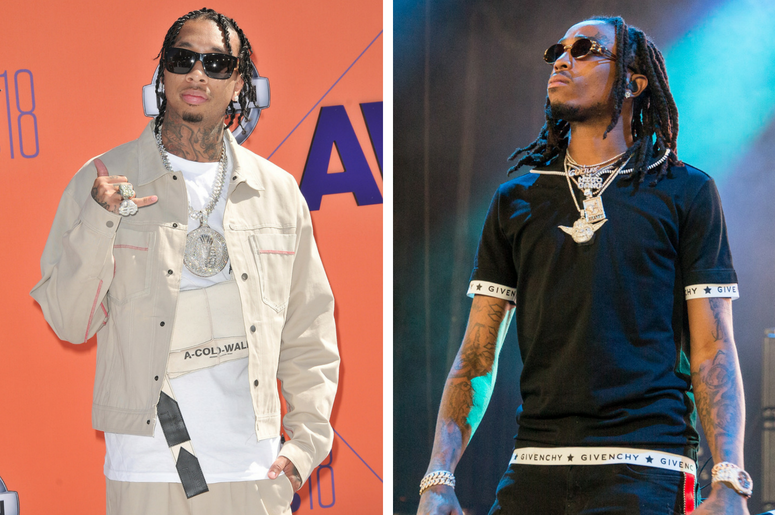 Tyga / Offset Tyga arrives at the 2018 BET Awards held at the Microsoft Theater in Los Angeles, CA on Sunday, June 24, 2018. / Offset (Kiari Kendrell Cephus) of Migos during Summerfest Music Festival at Henry Maier Festival Park on July 8, 2017, in Milwaukee, Wisconsin