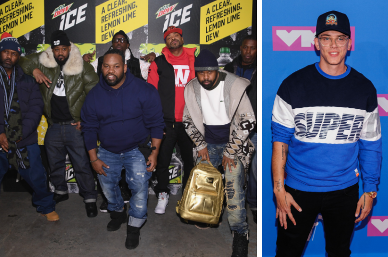 Wu-Tang Clan | Logic Masta Killa, Ghostface Killah, RZA, Method Man, GZA, (front) Raekwon and Cappadonna of Wu Tang Clan attends the Mtn Dew ICE launch event on January 18, 2018 in Brooklyn, New York. / Logic. 2018 MTV Video Music Awards at Radio City Music Hall.