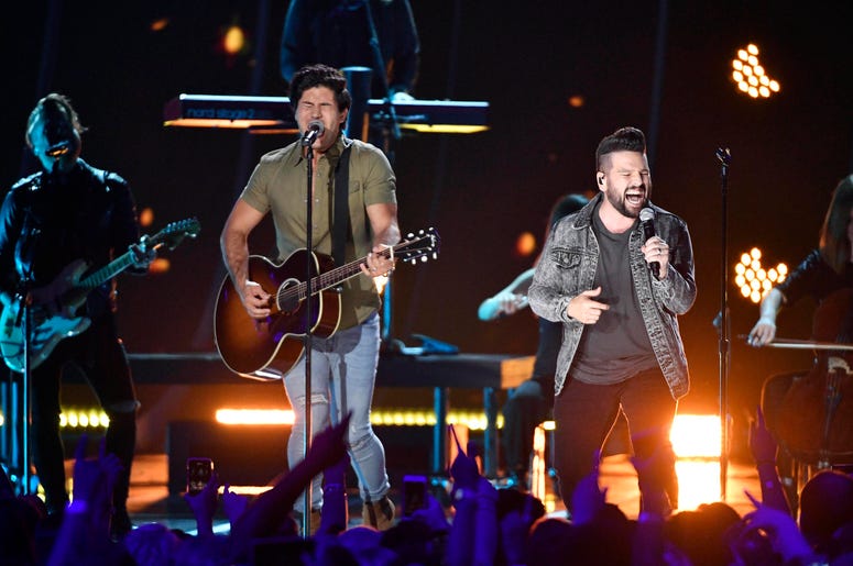 Dan and Shay performs during the CMT Music Awards Dan and Shay performs during the CMT Music Awards