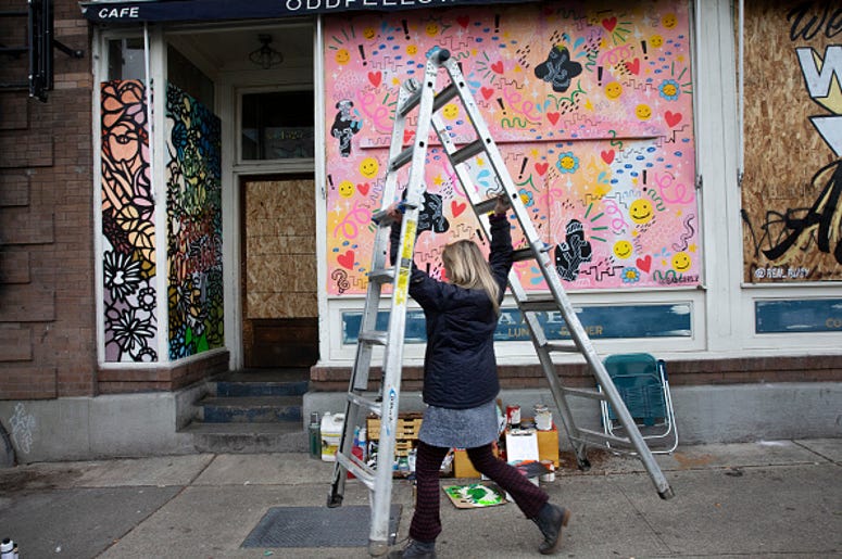 store front mural