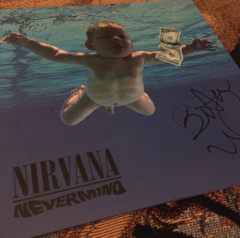 Butch Vig signed my vinyl after meeting him at Grand Illusion Cinema