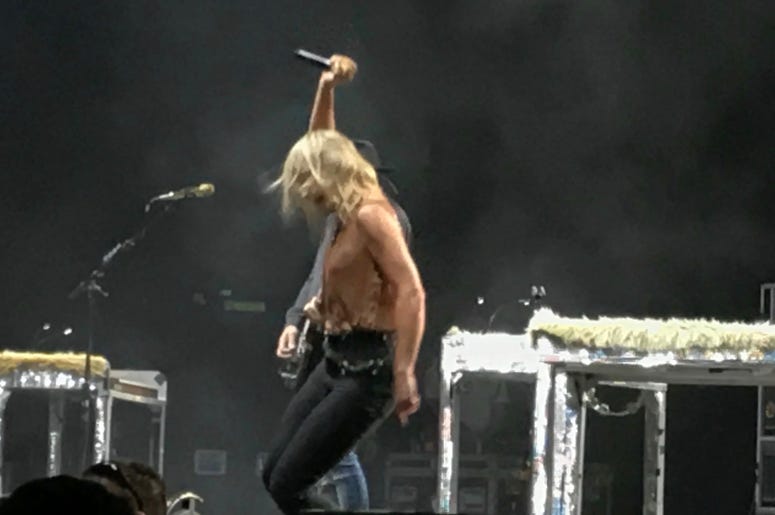 Emily Haines on stage during Summer Camp 2017