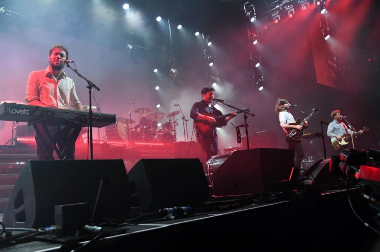 Mumford & Sons performs at American Airlines Arena. Mumford & Sons performs at American Airlines Arena.