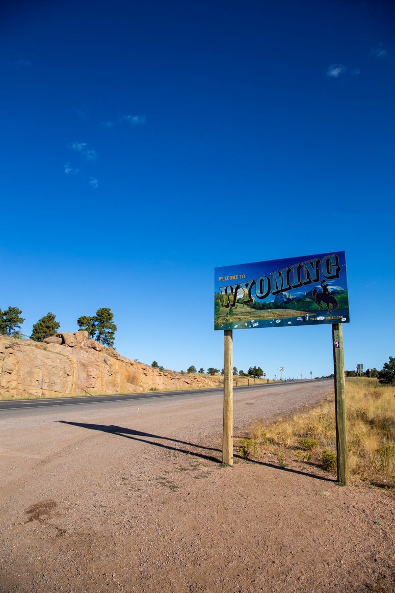 Wyoming State Sign