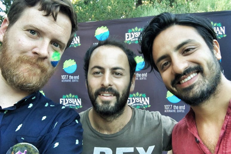 Gregr with Eric + Sameer of Young the Giant Gregr with Eric + Sameer of Young the Giant