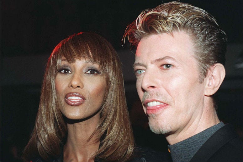 File photo dated 07/11/95 of David Bowie and his wife Iman. The star wanted his ashes to be scattered in a Buddhist ritual in Bali, according to his will File photo dated 07/11/95 of David Bowie and his wife Iman. The star wanted his ashes to be scattered in a Buddhist ritual in Bali, according to his will