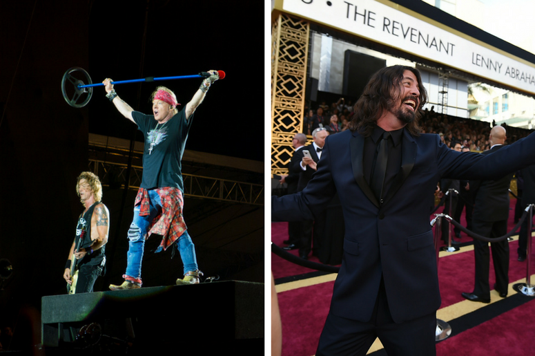 Axl Rose of Guns N' Roses and Dave Grohl of Foo Fighters Axl Rose of Guns N' Roses and Dave Grohl of Foo Fighters