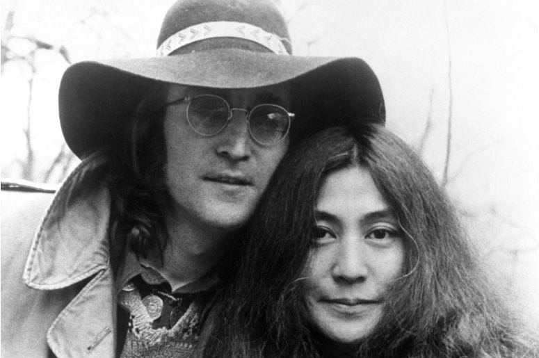 File photo dated 1/8/1973 of John Lennon and Yoko Ono File photo dated 1/8/1973 of John Lennon and Yoko Ono